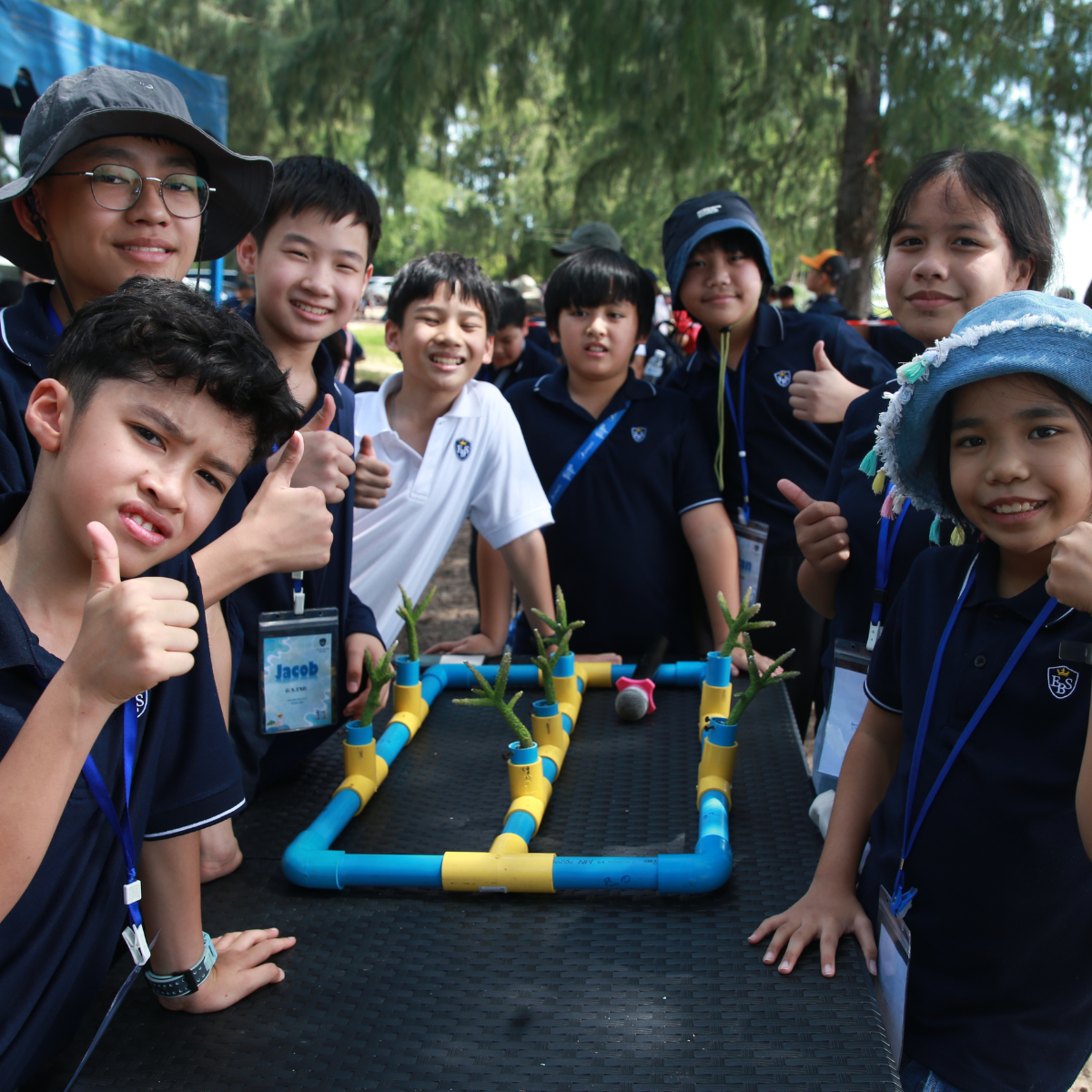 Ek Burapa School primary students presenting STEM project — citizenship and global skills OIC EP school Bangkok Saphan Sung